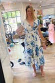 Loved this dress and it fit well everywhere but the bust. I feel like 36c
shouldn't bust the dress wide open, tried multiple bras too. It would not
have stayed unless a permanent solution of sewing it together. Even then I
feel like it would have pulled too much. Much more low cut than I
anticipated even with a smaller bust. Well made other than the bust fit
issue - Katie B.