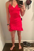 I got so many compliments, and was so comfortable in this dress! It fit my small chest perfectly, was long enough, and gave my tall, athletic frame a perfect shape and didn't ride up! - Lexi B.