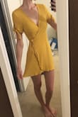 It was way too short on me but other than the length, it fit how I expected everywhere else. It's a true wrap, which makes it helpful to fit it to your waist how you want and the ties on the sleeves are adjustable. My only other problem with this dress is that the fabric doesn't seem to be good quality. I'll be returning this product :( - Moriah A.
