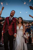 I love this dress, I wore it for my wedding. The fabric is beautiful and light. The bust is a little big but I got a thicker bra to help.  I added a belt to it. It is also a little see through but you can wear something nude or white. Order smaller cause it runs big. - Cynthia C.