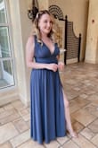 I ordered this for a wedding! I had to get it hemmed and had the top taken in a few inches at the shoulders. The waist fit perfectly. It was extremely flattering, lightweight and easy to walk and dance in! - Veronica K.