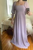 This is a beautiful dress, but unfortunately it is incredibly long! I'm pretty averages sized and even with heels on this dress is beyond long. It's as if they made it for an Amazon woman. If you're willing to have it hemmed then I would say get the dress. - Jordyn D.