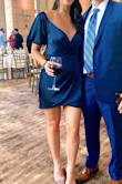 I'm in love with this dress. I got so many compliments, it solidified this purchase beyond expectations. I run small up top, and larger around the booty, so this was tight down there, but ironing the inner layer of fabric and stretching it a bit totally worked. - Molly C.