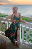 This dress was perfect for a night out on our honeymoon in Turks and Caicos! Flow, tropical, and fun! It ran a little long, but I didn't have time to get it hemmed, so I wore wedges. - Emily F.
