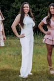 Love how cute this looks. I am short and will need to get it hemmed a few inches even when wearing stilettos it was long. But otherwise fit true to size. - Lauren H.
