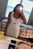 I definitely have this issue in a lot of Lulus clothes. I wear a size large in hips and waist but the chest area is always too big. This dress is extremely flattering though for a white dress. Very good material and not see through at all. Plan on wearing in Vegas for bachelorette party. - Kelsey D.