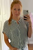 This shirt is so unique and cute! Got lots of compliments. Fits true to size. Lightweight and flowy. - Angie Z.