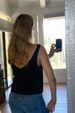 This is a cute flattering tank. It's not long or cropped, just right. I wear the pastie silicone cups with these types of tops. Perfect. - Rosalee M.