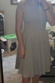 I ordered a size medium but felt it was a little too loose. The material is stretchy which could have contributed to that as well as the fact that I am sometimes a size small & sometimes a medium in Lulus. I think the length was just awkward on my body type.. It was a more reserved dress so I returned for something more fun! - Mika M.