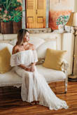 Perfect dress for our beach wedding!
Just slightly snug at the chest.  I ordered x-small and my body fits it perfectly! - Lekhanh V.