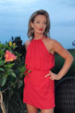 Pretty color. Quality fabric. If you want to showcase your tanned legs this is the rompers for you. I love it. - Shannon R.
