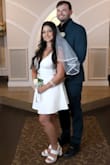 It's simple but elegant and sexy at the same time. I wore this to my Vegas Wedding and got so many compliments. The dress is gorgeous. - Caroline S.