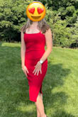 This dress is simply amazing! It compliments females with broader hips and a bit of booty! The hour-glass shaped dress looks so great and sexy, and the red color is an absolute attention-grabber! The dress is not too tight, nor too loose. You don't get hot wearing it, and it was definitely a winner! It is formal enough to wear to a wedding, but can be a great party dress! - Yekaterina P.