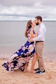 Absolutely loved this dress for our engagement photos! Definitely very long on me as I am 5'2" but it worked for the pictures. Took me an hour to iron after getting it though. - Kerrin E.