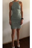 I totally loved this dress. I wore it for a wedding (day light) and received lots of compliments. The fabric is high quality and the color is just as you see it in the pictures. It fitted perfectly, I'm usually an XS. - Clementina V.