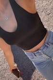This top is so cute and is the perfect length for high rise bottoms. It's so comfortable and I'm going to purchase it in more colors! - Milagro T.