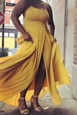 By far my favorite wedding guest dress! The fit was a bit tight in the bust so, if you have larger boobs I'd definitely get some strong double sided tape to ensure no spillage. The dress fit perfectly other than that and I received many compliments. - Shanice M.
