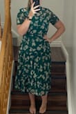 Very cute, comfortable and flattering. The top is a little tight as I read in reviews so I did size up just because of my bust. The waist is a little loose I may have been able to get away with a large but I don't mind the extra room - Victoria G.