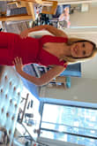 This is my first time wearing a jumpsuit and I love it! This runs big. I normally take a medium or large but bought a small based on the reviews and it fit perfectly. The fabric was good quality, did not wrinkle and is fully lined at the top. The jumpsuit was perfect with 3" heels but you'll need to get it hemmed if you are short and/or wearing flats or low heels. The back has a deep v but the top is fairly structured. I used boob tape and it worked out great. I love the cut and color and received many compliments. - Rachael P.