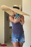 Love the hat. Definitely made a statement at my last pool party :) good quality. It's more for sitting in it because due to oversized size it easily flies away. Requires some skills to wear it right ;) just have fun with it! Beautiful hat! - Yuliya H.