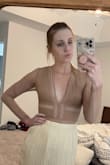 I was waiting for this to come in stock and I am so happy I snagged it. The quality is perfect so nice and sturdy material but may snag on rings so be careful putting on. I was so afraid the small wouldn't fit as I wear small to mediums, but the small fit like a glove. I think it has pretty good coverage on the nip area but I might wear some pasties just in case. The back is fun as well. Very happy with this! - Shaelyn F.