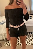 This is the cutest belt to add a pop of color to any outfit. Love the crocodile texture and the fit is great! Ordered a small and I was able to go about the middle holes comfortably. - Meredith J.
