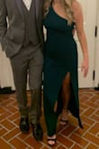 I was going to a formal wedding and wanted something classy yet stylish. This dress was perfect! I received so many compliments and felt so beautiful in it. It fit great, not loose enough to where it was baggy nor tight enough you could see every imperfection. I had to get it shortened because it was a little long, but I have short legs. If you're thinking about getting this dress, do it. - Kelly B.