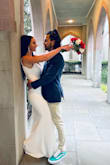 I order XS and S and ended up needed XXS, so I think it runs slightly large, specifically in my waist&I liked the snug fit. So many compliments and it was just perfect for our simple elopement style wedding! Material was very nice quality. The interior lining rode up, which was annoying, but overall lovely dress for a fantastic price. - Erika B.
