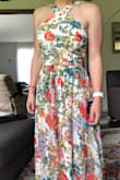Fits nicely at the waist, love the neckline, made well. Little busier than I hoped - Gloria M.