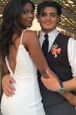 My dress is have an open back so I had to take of some part of the belt off but other than that it is beautiful. - Joana-grace B.