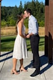 Beautiful dress fit well, comfortable seemed long at first but the slip balances it out. I felt sexy and classy at the same time. It was perfect for my rehearsal dinner. - Danna A.