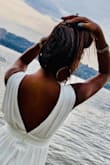 I wore this dress to a all white party this past weekend and I got so many compliments. The only issue I will say is the zipper, it gets stuck. Other than that beautiful dress!!! - Greer N.