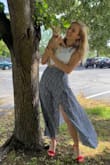 I like it a lot, it's very light and flowy. The only thing I don't love is the slit looks a little boxy instead of tapering up. - Elizabeth L.