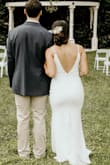This dress was much higher quality than I was expecting! Plenty of stretch and super comfy. Very form fitting and hugged all the right curves. I had an elopement ceremony and this dress felt AMAZING and perfect for my outdoor wedding. - April C.