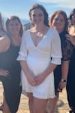 I ordered this dress for my bachelorette party and figured I could wear it for any other events leading up to my wedding. It's super cute and flattering. Well lined, I did not need a bra with this dress. Got lots of compliments on the dress. - Kristen B.