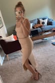 I love this outfit! I am really short, and was worried about the length looking weird, but I actually think it looks so sexy and elegant. Highly recommend! - Maria C.