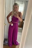 I love this two piece outfit. It fit perfect and was so classy. I got a lot of compliments for girls night out. I got a small and I have an athletic build with wider waist and butt. - Ashley S.