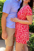 I love this dress. It's so flattering that I bought it in 3 different colors. I'm 5'5, ordered a medium, and it's a little short so I wear shorts (undies) under just in case, but it's so cute. Super comfortable and lightweight. Perfect for any occasion and can be dressed up or casual! - Jordanne B.
