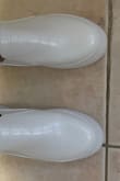 I was worried about getting these as I know they will get dirty but it's white so whatever and it's crocodile fabric so I can always clean it off if needed, super cute with jeans or shorts, can't wait to wear them. I got a size 6 1/2, they fit perfect. Thank you - Maribel D.