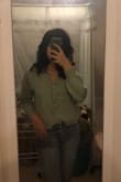I love the green color, and the fit is so classy! Pairs well with just about any bottom you can think of, and the material is so soft and nice! - Brianna Z.
