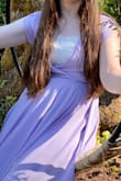 A lace bandeau underneath was a must for my 14 year old for modesty but the dress is absolutely beautiful - Kearsten M.
