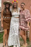 I wore this set on my bachelorette in Santa Fe and it was perfect! It does run long so I had to get it hemmed. I got a million compliments. Recommend! - Roxy B.