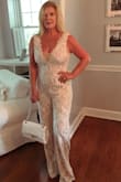 I Wanted a jumpsuit that would make me feel sexy and empowering and this was most definitely the one that made me feel that way. I got so many compliments and boy is it a head turner for sure. As a 56 year old woman and just two weeks post-op from having Umbilical hernia surgery, I didn't think I could get away with wearing this beautiful jumpsuit as I was still recovering from surgery, but I felt I rocked it. I felt very beautiful in this jumpsuit and had so much confidence wearing it. I'm a little modest so I put some nude stocking fabric near the bust area to conceal the girls a little but at the same time not taking away from the design of the jumpsuit. . As a mom of three adult females I love that I can show my girls that no matter what age you are you can still wear clothes that make you feel sexy and pretty and that age is just a number. Most definitely husband approved - Michelle G.