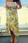 I wore this dress to a bridal brunch with my bridesmaids and I don't think I've ever gotten so many compliments on a dress before in my life! I had 4 complete strangers comment on this dress between my parked car to the restaurant that was one block away. It's soft, light, and kinda flows as you walk, and is very flattering. My only complaint was it was a little tight around my boobs and gave it kind of a flat effect. I ordered a medium which fit perfectly everywhere but the bust which as I said was a little tight. I made sure my measurements met the size medium in the sizing chart so I was a little bummed with the fit in the bust area. Other than that, I give this dress a 9! - Shavawn S.