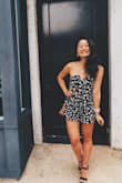 I love the romper, it fits perfectly along my waist but I think it feels a little short. I also think it was made for women with bigger boobs, as I felt like I had to keep pulling the top-up (didn't wear a bra with it though, appreciate the inner lining). Overall though, it's very flattering and I love it and try to wear it as often as possible. - Aimee L.