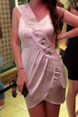 The straps not being adjustable is the one little annoying thing, but I'm pretty tall so it wasn't an issue for my long torso. If you're between sizes, size down if you want it hug the waist. Material was so beautiful! - Natasha Y.