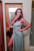 I bought this dress to wear as a bridesmaid but I know I'll be wearing it WAY more than once!
On the model this dress looks pretty and sweet, on me it was SURPRISINGLY sexy. I absolutely love how good it makes me feel, the fabric is a little slippery and it hugs my curves in all the right places. It even makes my boobs look good without a bra! Which, you know, is the BEST.
One thing to Note: If by some unlucky chance the wind hits just right - the slit has the potential to show off your undies in the front. The slit is allll the way up to your hip which you can see on the model, but you wont appreciate how high the slit is until you put the dress on and start dancing. Personally, I'm ready to dance the night away. xo - Michal S.