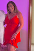 Loved wearing this dress! The fit is true to size. I had to add cups and close up the front slit on the chest slightly. My body shape is hourglass and I have curves. This dress complimented my body shape. If it comes in other colors, I'd buy every single one. - Maria L.