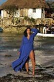 I bought this dress for a girls trip. We all wanted to wear the same shade of blue for dinner. This dress is gorgeous! The color is vibrant and the material is comfortable. I'd definitely recommend it. - SAMANTHA R.