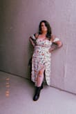 So I was very very hesitant to order this dress because I was very unsure that it would fit me.  I'm 5'3 and a curvy size 16. I took a chance, ordered it and omg I am in LOVE.  I could probably stand for it to be a teeny bit bigger but holy cow, it's so flattering and I felt amazing in it. - Jessica D.